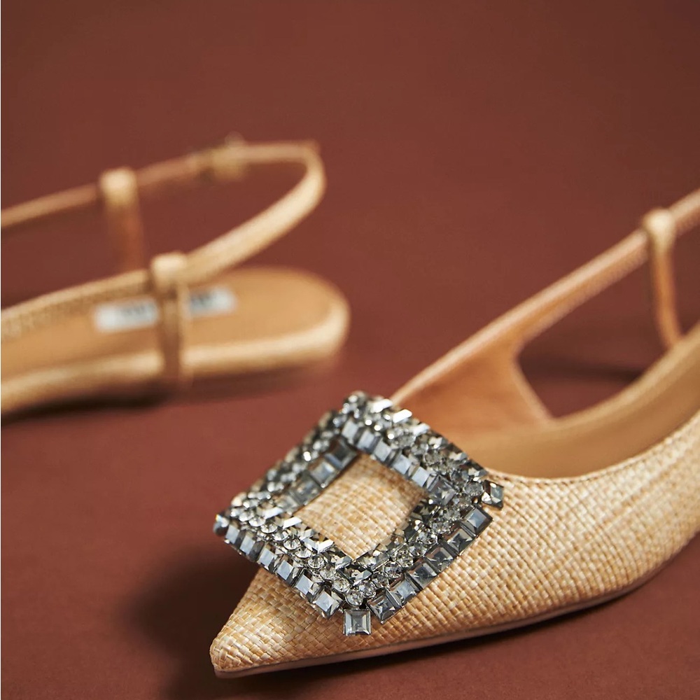 New In Box Anthropologie  Bibi Lou Embellished Flats